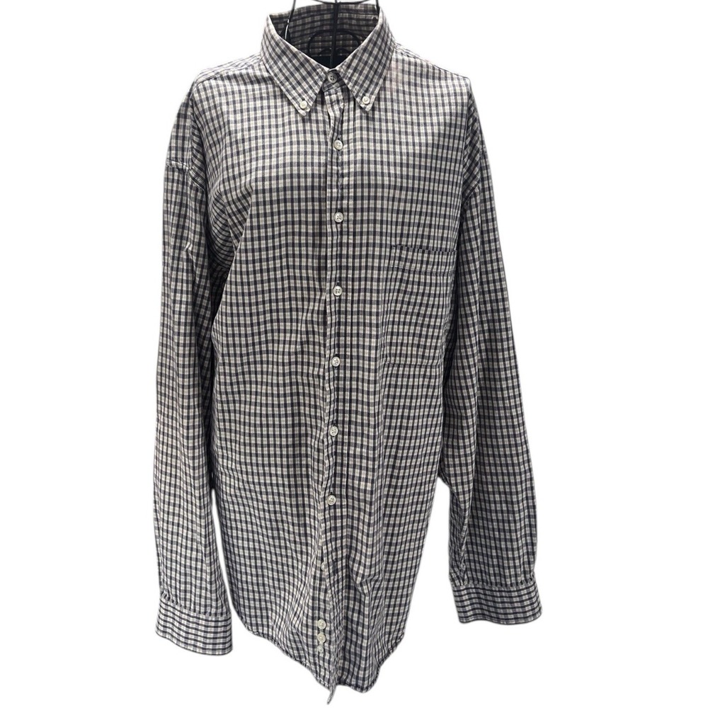 Eddie Bauer‎ Men's Shirt Size X Large Tall Long Sleeve Button Up Plaid Relaxed